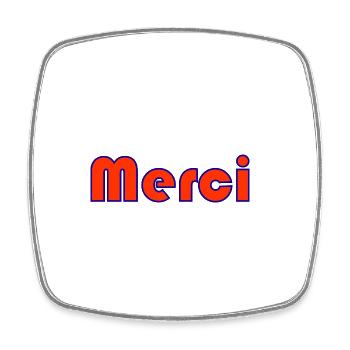 THANK YOU. THANKS. THANK YOU. ANNIVERSARY. BIRTH. - Square fridge magnet - white - Front