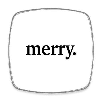 JOYEUX NOËL - Magnet carré - blanc - Devant