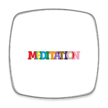 Meditation / Zen / Relax - Square fridge magnet - white - Front