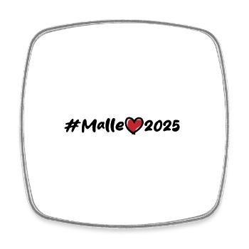 Malle 2025 Coeur - Magnet carré - blanc - Devant