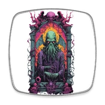 Cthulhu gothique monstre occulte horreur Design - Magnet carré - blanc - Devant