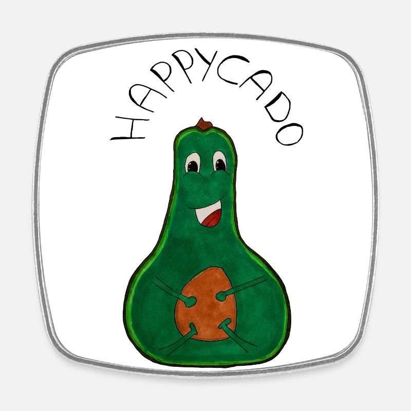 HappyCado - Square fridge magnet - white