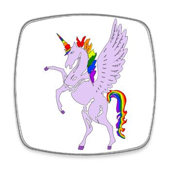 Unicorn - Square fridge magnet - white - Front