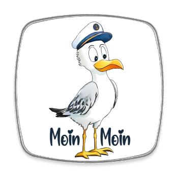 Moin Moin - Magnet carré - blanc - Devant