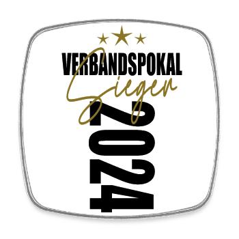 Verbandspokal Sieger 2024 - Viereckiger Kühlschrankmagnet - Weiß - Vorne