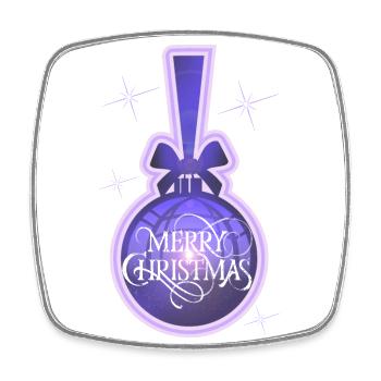 Joyeux Noël! - Magnet carré - blanc - Devant