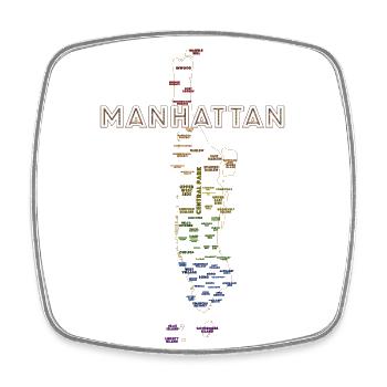 NYC Manhattan Pride - Square fridge magnet - white - Front