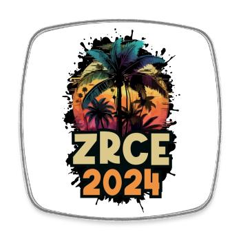 Zrce 2024 Urlaub Spruch - Viereckiger Kühlschrankmagnet - Weiß - Vorne