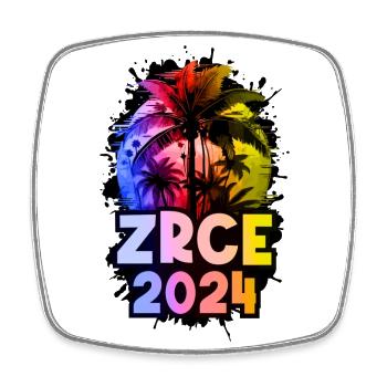 Zrce 2024 Bunt Urlaub - Viereckiger Kühlschrankmagnet - Weiß - Vorne