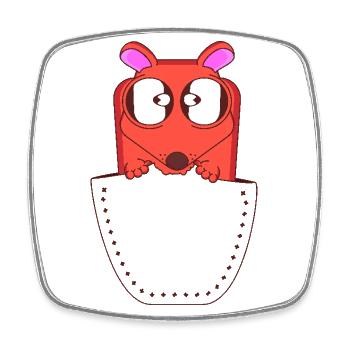 I EAT YOU - Square fridge magnet - white - Front