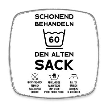 60. GEBURTSTAG HERREN 60 JAHRE SCHONEND BEHANDELN - Viereckiger Kühlschrankmagnet - Weiß - Vorne