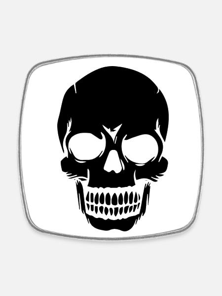 Skull White Skull Conception - Magnet carré - blanc