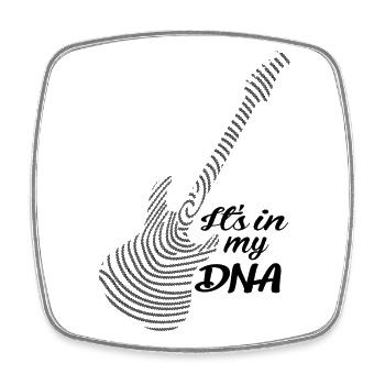Musician band electric guitar guitarist bassist - Square fridge magnet - white - Front