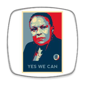 YESWECAN2022 - Square fridge magnet - white - Front