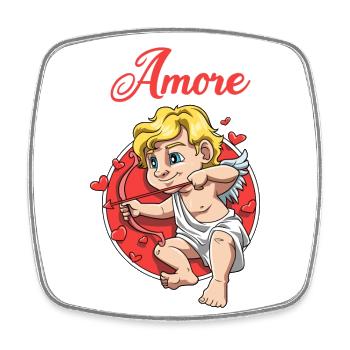 Liebesengel Zeichen der Liebe Romantik Geschenk - Viereckiger Kühlschrankmagnet - Weiß - Vorne