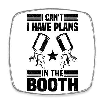 Car painter - Square fridge magnet - white - Front