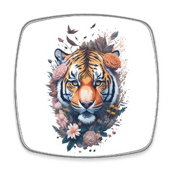 Tiger Katze Raubtier Natur Raubkatze Wildnis - Viereckiger Kühlschrankmagnet - Weiß - Vorne