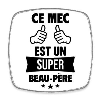 Ce mec est un super beau père cadeau beau-père - Magnet carré - blanc - Devant