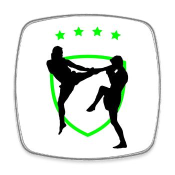 kampfsport_12 - Viereckiger Kühlschrankmagnet - Weiß - Vorne