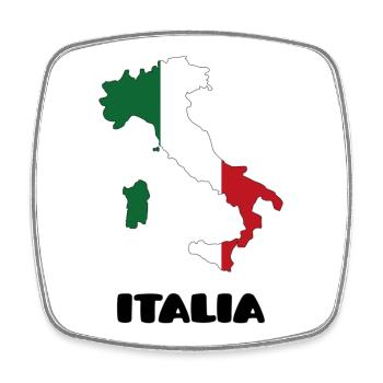 Italia - Magnet carré - blanc - Devant