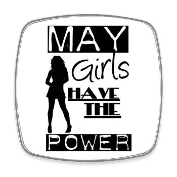 May Girls - Square fridge magnet - white - Front