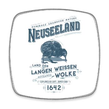 Aotearoa - Neuseeland - Viereckiger Kühlschrankmagnet - Weiß - Vorne