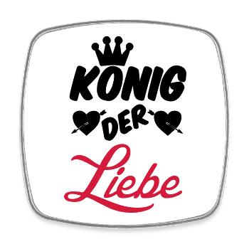 König der Liebe Paar Valentinstag Geschenk - Viereckiger Kühlschrankmagnet - Weiß - Vorne