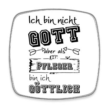 Göttlicher Pfleger Geschenk - Viereckiger Kühlschrankmagnet - Weiß - Vorne