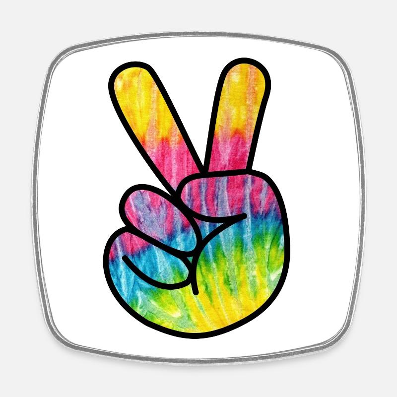 Peace - Square fridge magnet - white