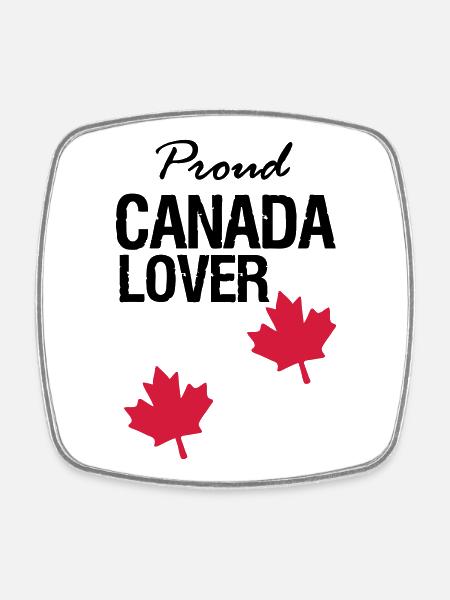 Canada Lover - Square fridge magnet - white