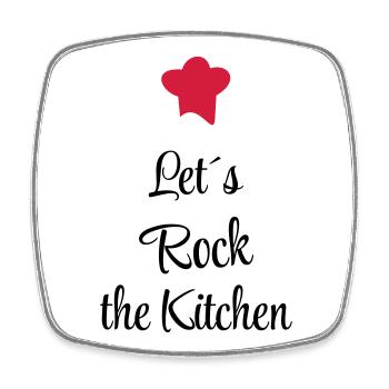 cook - Square fridge magnet - white - Front