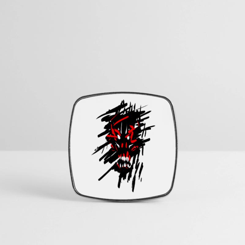 Devil horror graffiti Square fridge magnet