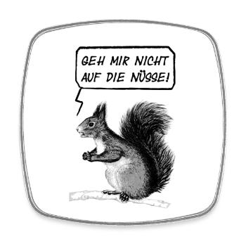 Do not go to the nuts 2 - Square fridge magnet - white - Front