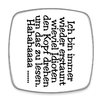 Head spin - idiots - Square fridge magnet - white - Front