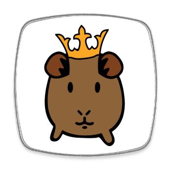 guinea pig - Square fridge magnet - white - Front