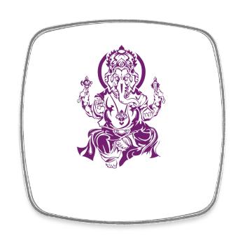 Ganesha god of fortune - Square fridge magnet - white - Front