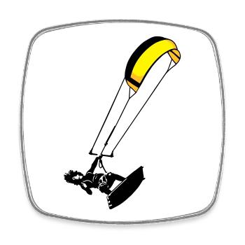 Kitesuf flex - Square fridge magnet - white - Front