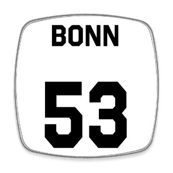 Bonn 53 - Square fridge magnet - white - Front