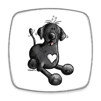 Labbi Love - Labrador Retriever - Viereckiger Kühlschrankmagnet - Weiß - Vorne