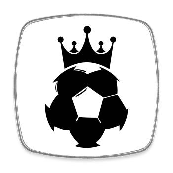 football soccer - Magnet carré - blanc - Devant