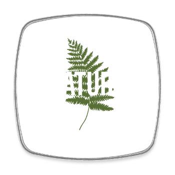 Nature - Square fridge magnet - white - Front