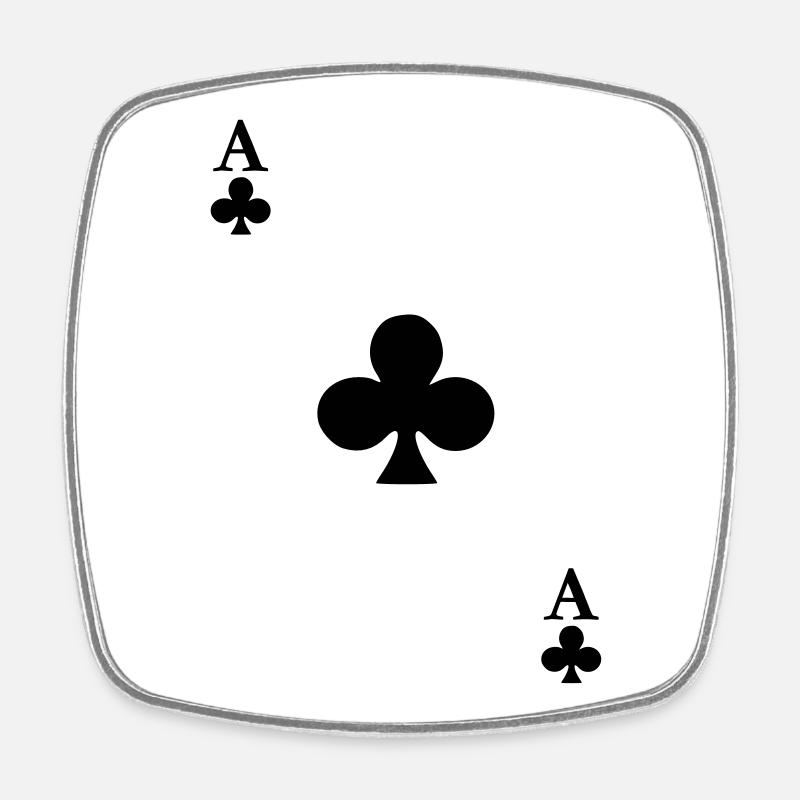 As de Trefle - Magnet carré - blanc