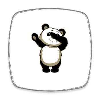 Panda Dab Funny - Square fridge magnet - white - Front