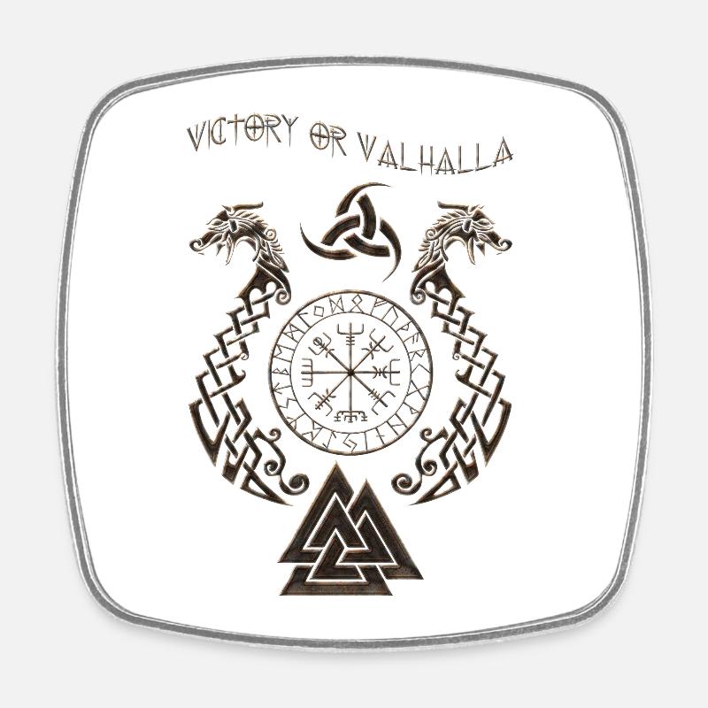 Symbole viking - Magnet carré - blanc