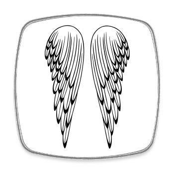 Angel wings, guardian angel, wings. - Square fridge magnet - white - Front