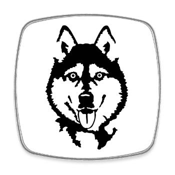 Husky - Square fridge magnet - white - Front