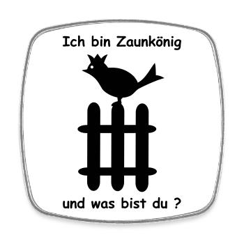 zaunkoenig vogel spruch - Viereckiger Kühlschrankmagnet - Weiß - Vorne