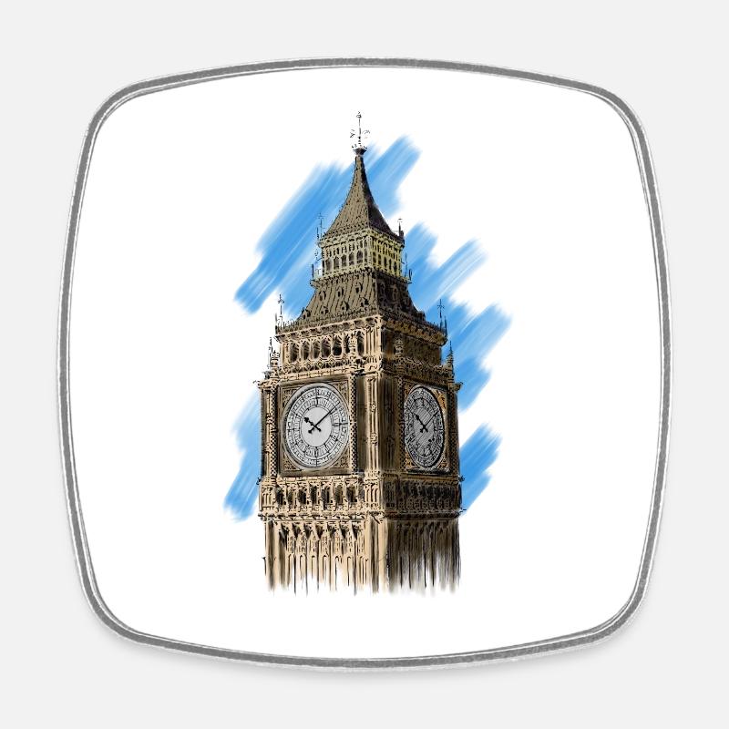 Big Ben - Square fridge magnet - white