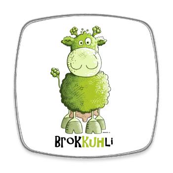 Brokkuhli - Viereckiger Kühlschrankmagnet - Weiß - Vorne