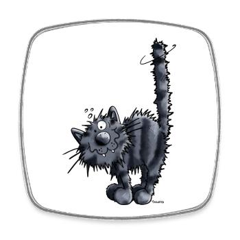 Mignon Chaton - Magnet carré - blanc - Devant